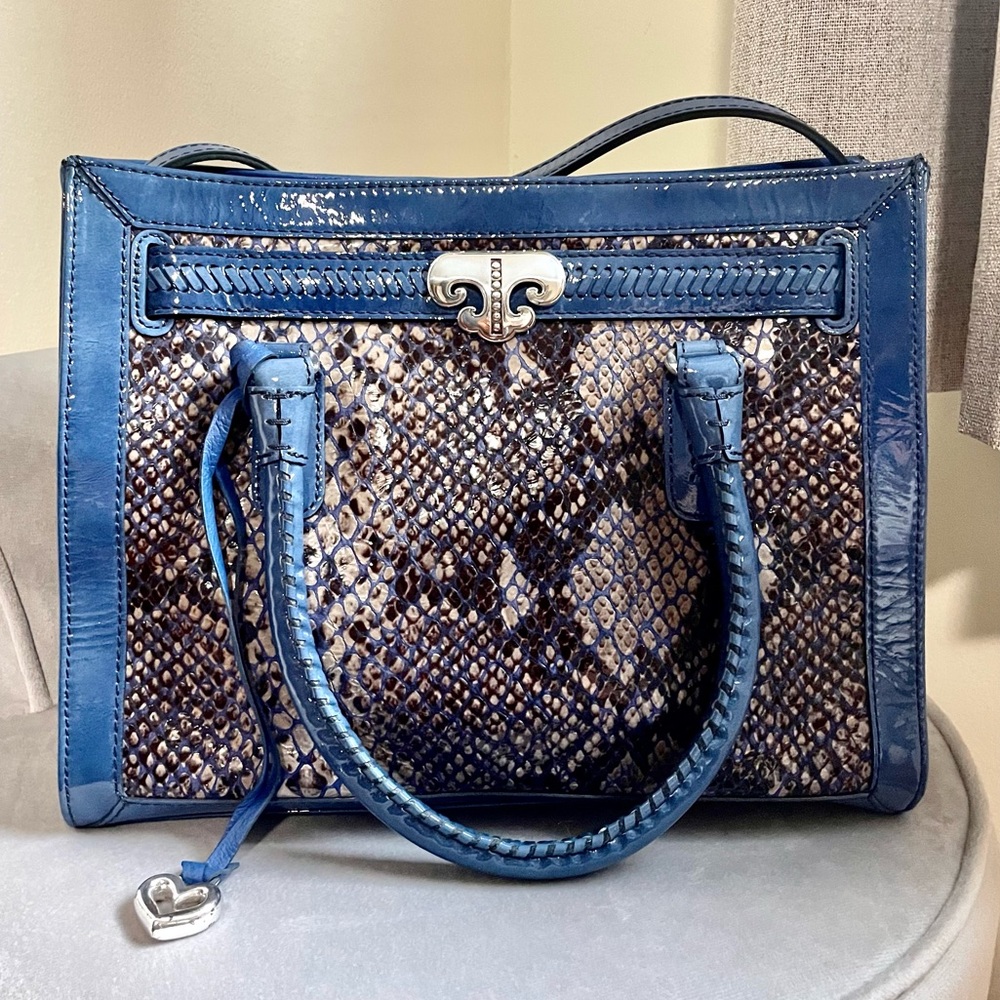 Brighton blue and snake print hand bag.